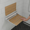 Alfi Brand ALFI brand ABS17 17" Folding Teak Wood Shower Seat Bench W/ Backrest ABS17-SA